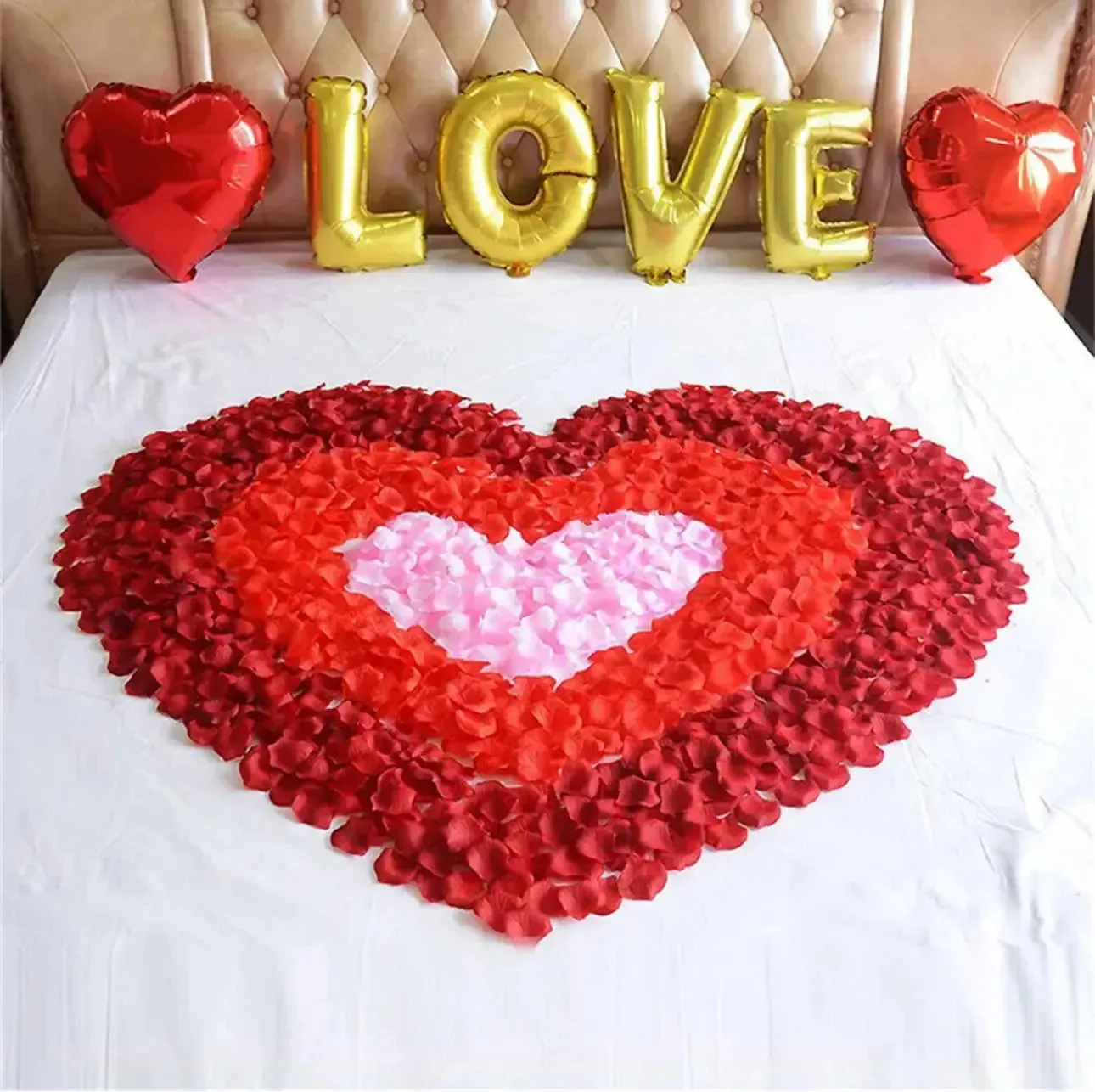 100 Pcs/Pack Artificial Flower Rose Petals for Wedding Valentine's Day Decor DARK RED
