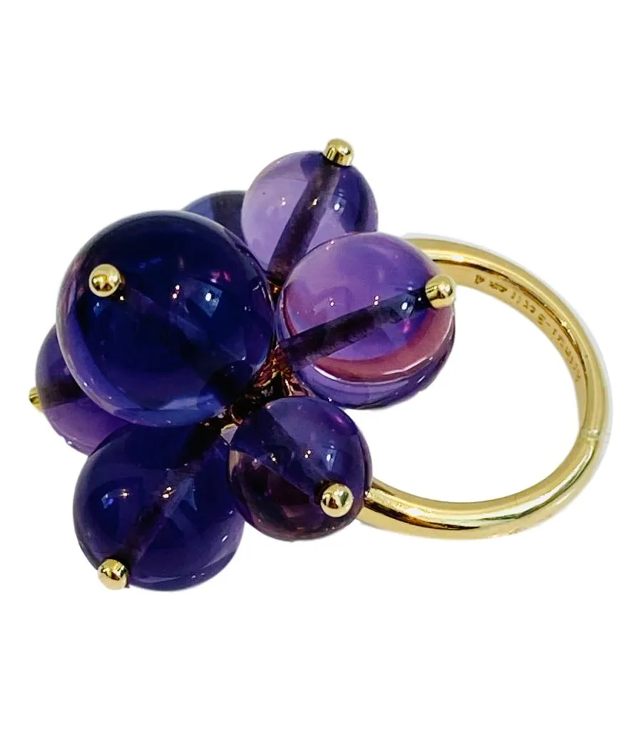 Amethyst Multi Sphere Ring - 18k Gold
