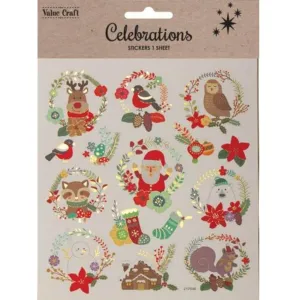 Assorted Christmas Stickers 1 Sheet