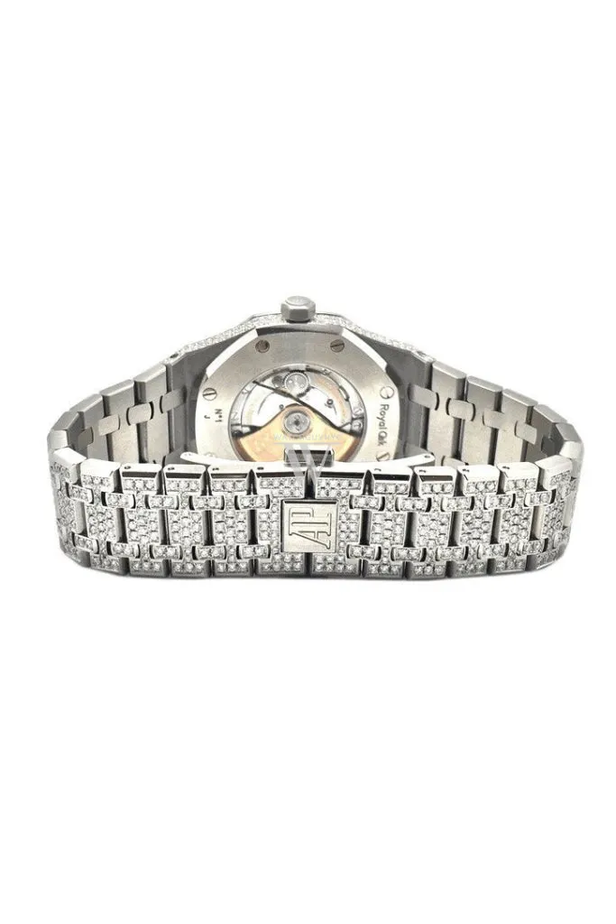 Audemars Piguet 41 Custom Diamonds Steel Men's Watch 15400ST.OO.1220ST.01