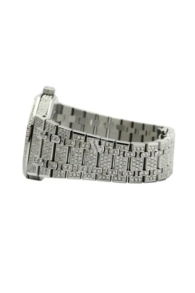 Audemars Piguet 41 Custom Diamonds Steel Men's Watch 15400ST.OO.1220ST.01