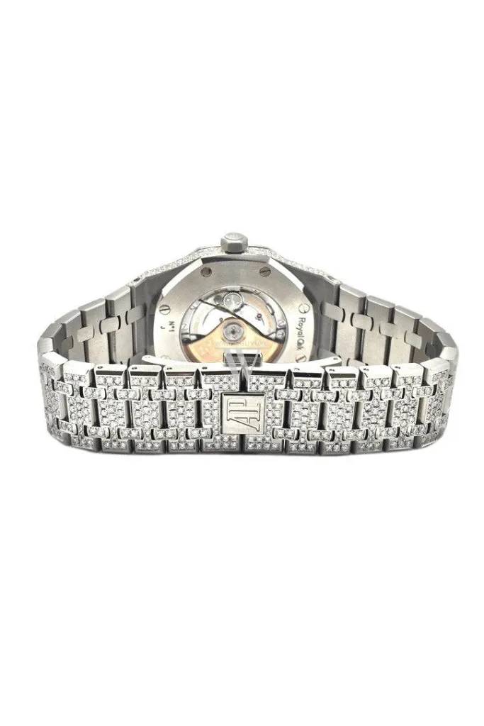 Audemars Piguet 41 Custom Diamonds Steel Men's Watch 15400ST.OO.1220ST.01
