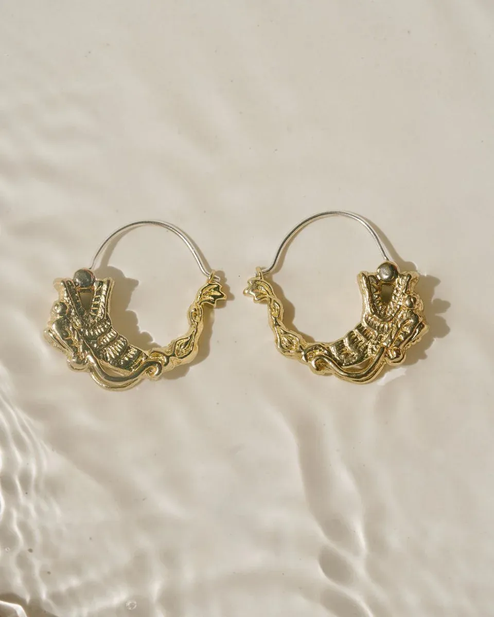 Auspicious Hoop Earrings