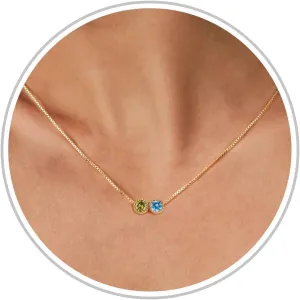 Birthstone Necklace for Women Teen Gifts 14K Gold Plated Necklace with 1-12 Birthstone 16th 18th 21st 30th 50th Birthday Gift for Her Anniversary Friendship Christmas Gifts Jewelry