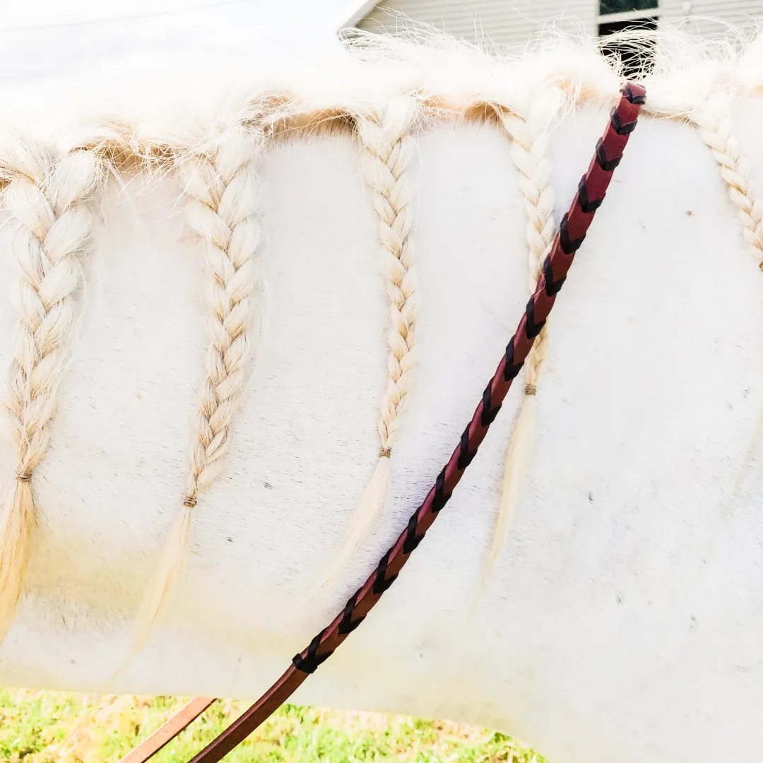Black Laced Barrel Reins