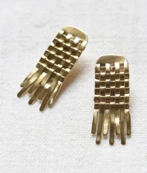 Brass Weave Earrings