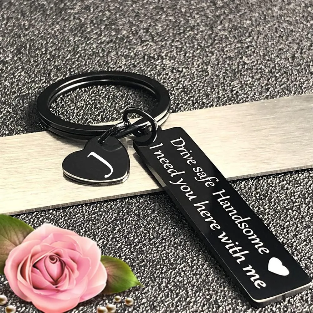 Drive Safe Keychain Gifts for Boyfriend Valentines Day Anniversary Christmas Gifts for Him Husband Keychains for Men