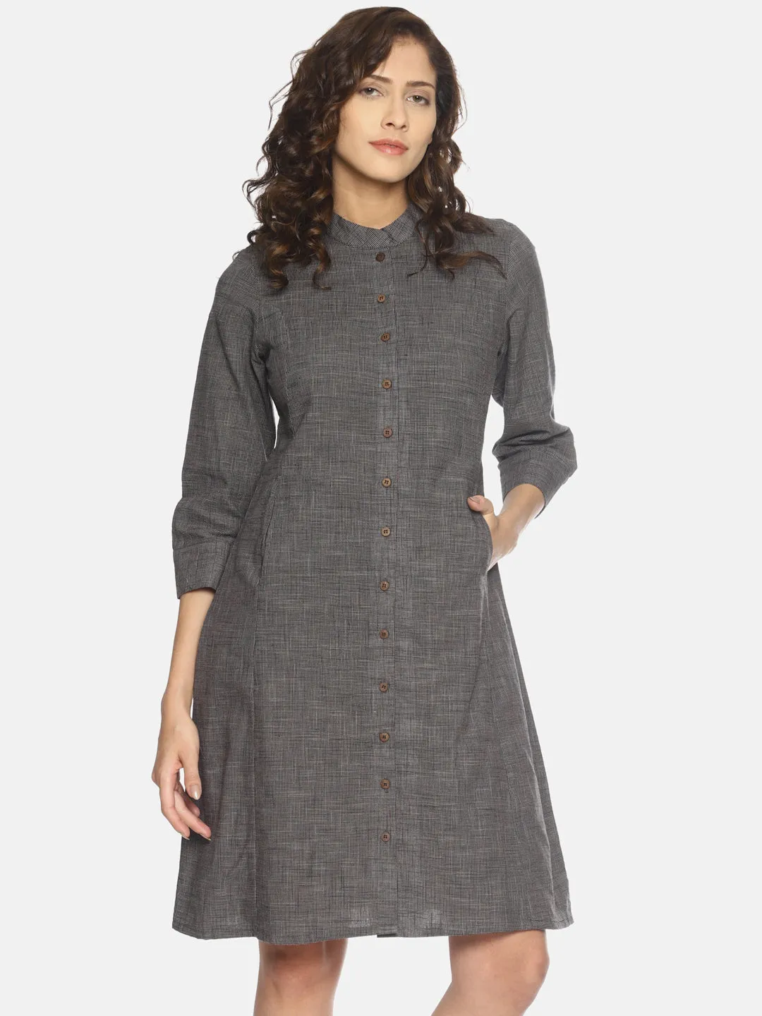 Fine Checks Dress