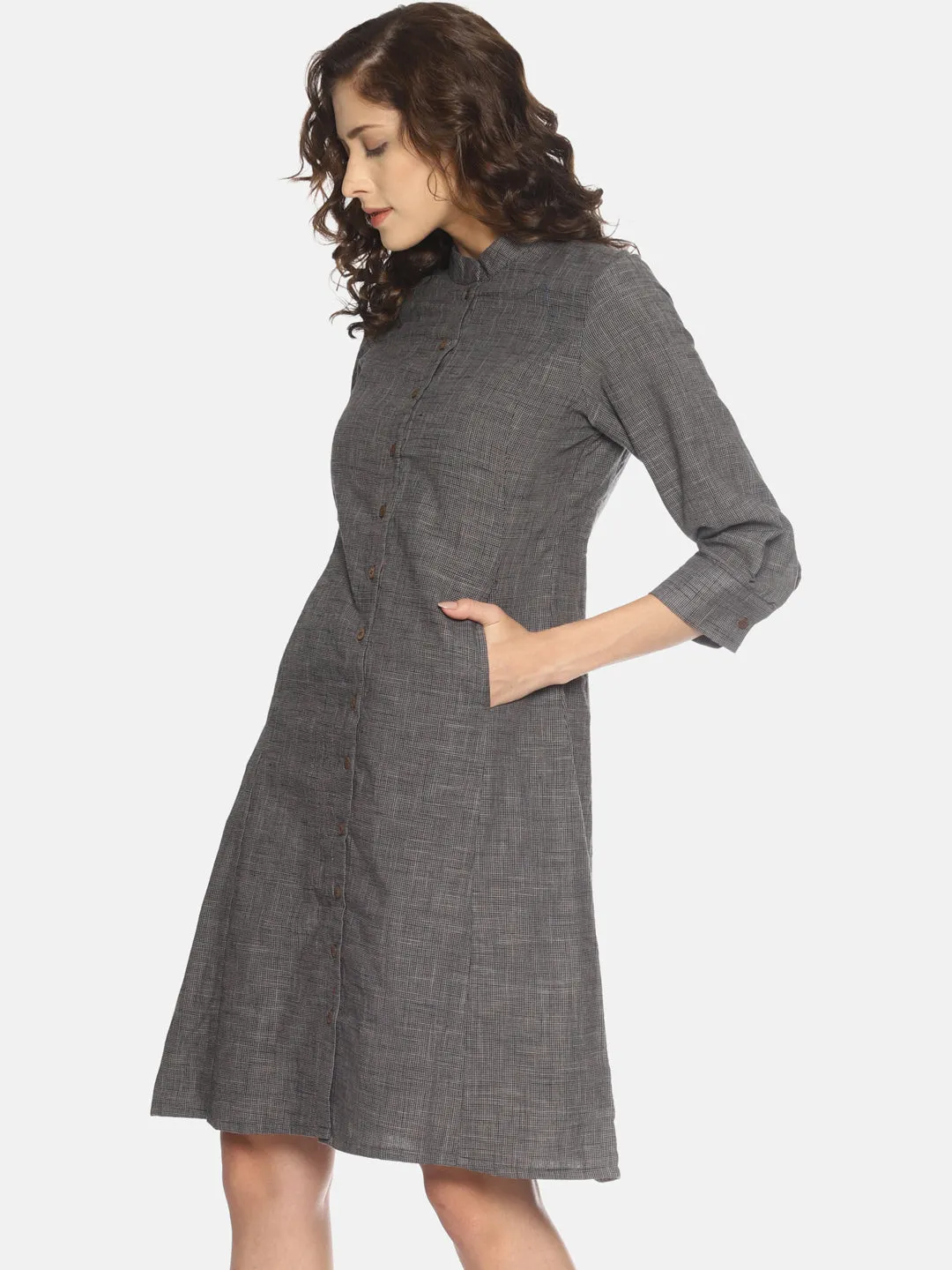 Fine Checks Dress