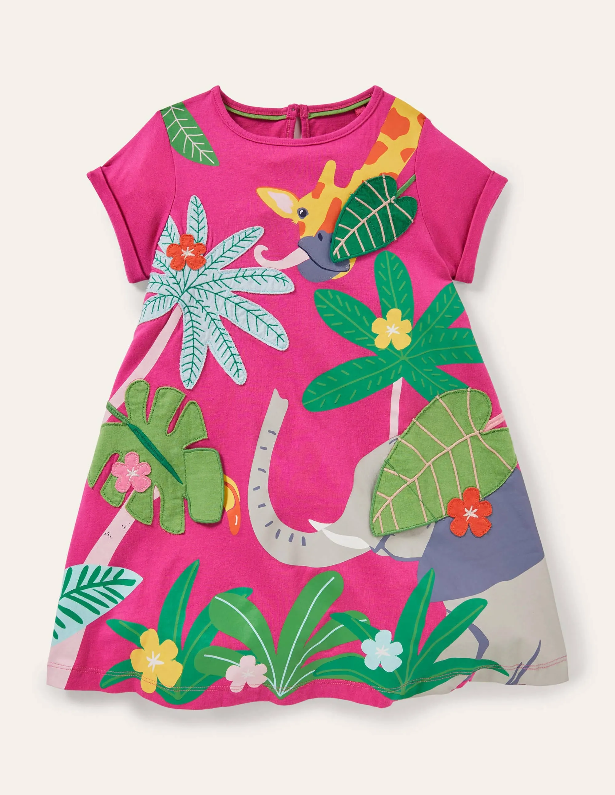Lift-the-Flap Dress-Tickled Pink Jungle Animals