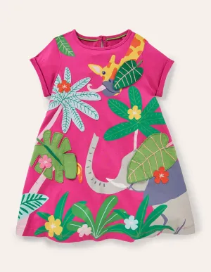 Lift-the-Flap Dress-Tickled Pink Jungle Animals