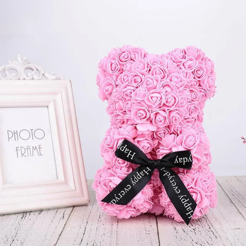 Lovely Rose Bear Bowknot Wedding Anniversary Gifts