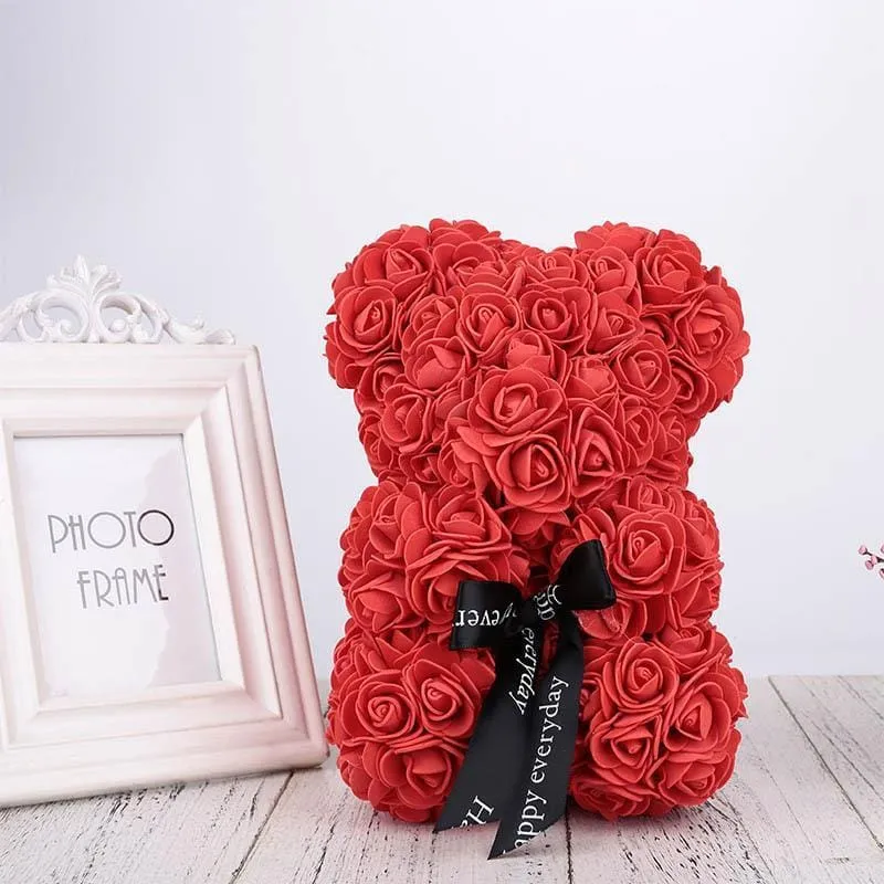 Lovely Rose Bear Bowknot Wedding Anniversary Gifts