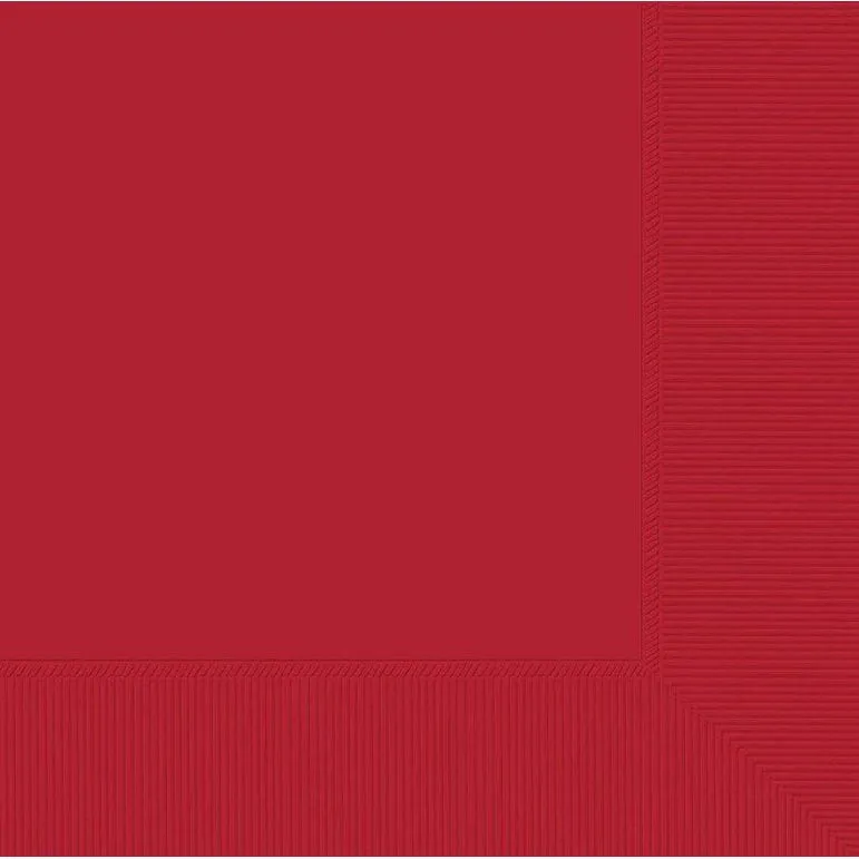 Lunch Napkins 40 Pack 2 PLY Red
