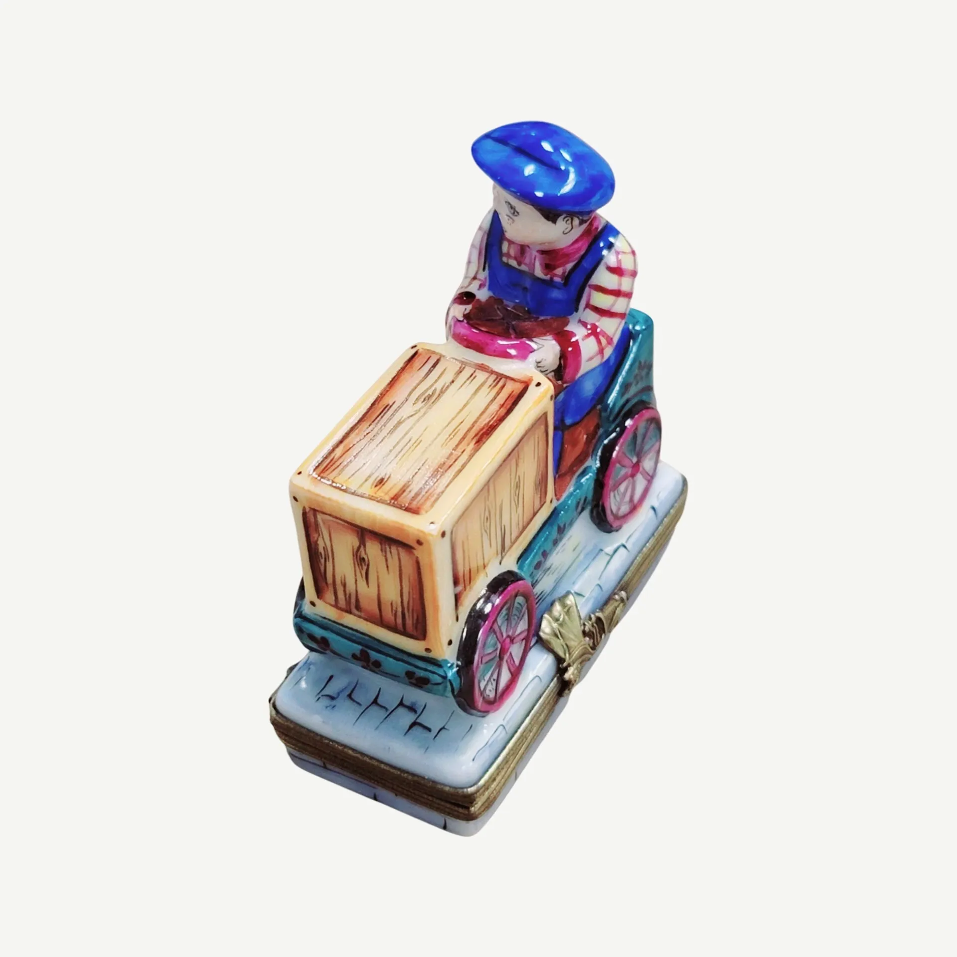 Man Boy Vendor on Cart Bike