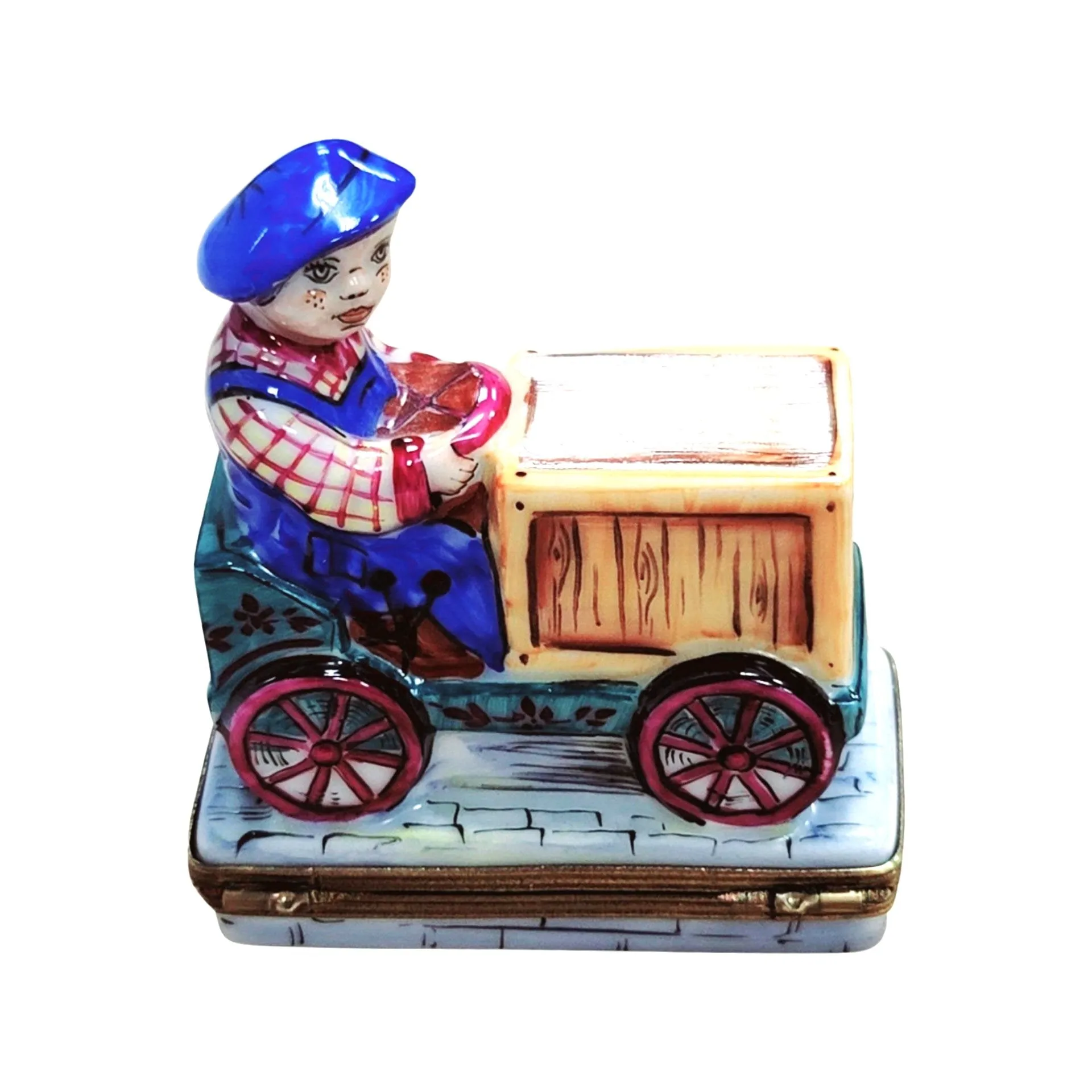 Man Boy Vendor on Cart Bike