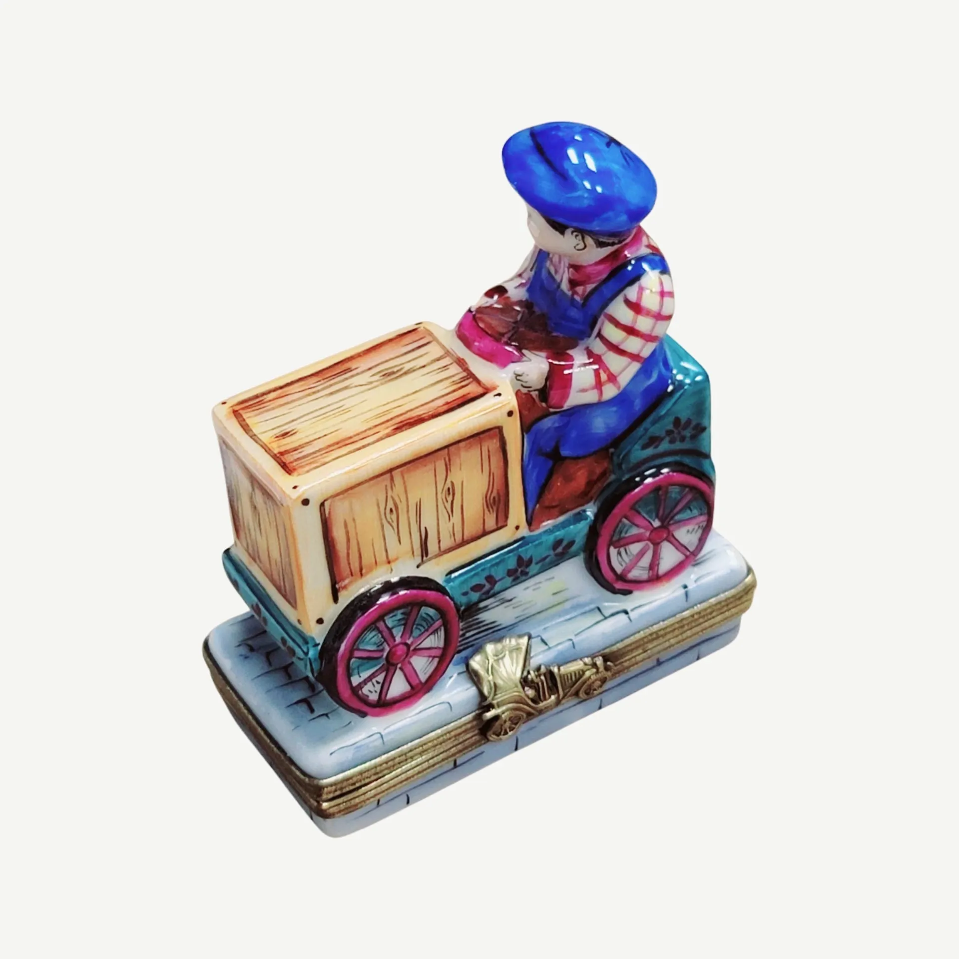 Man Boy Vendor on Cart Bike
