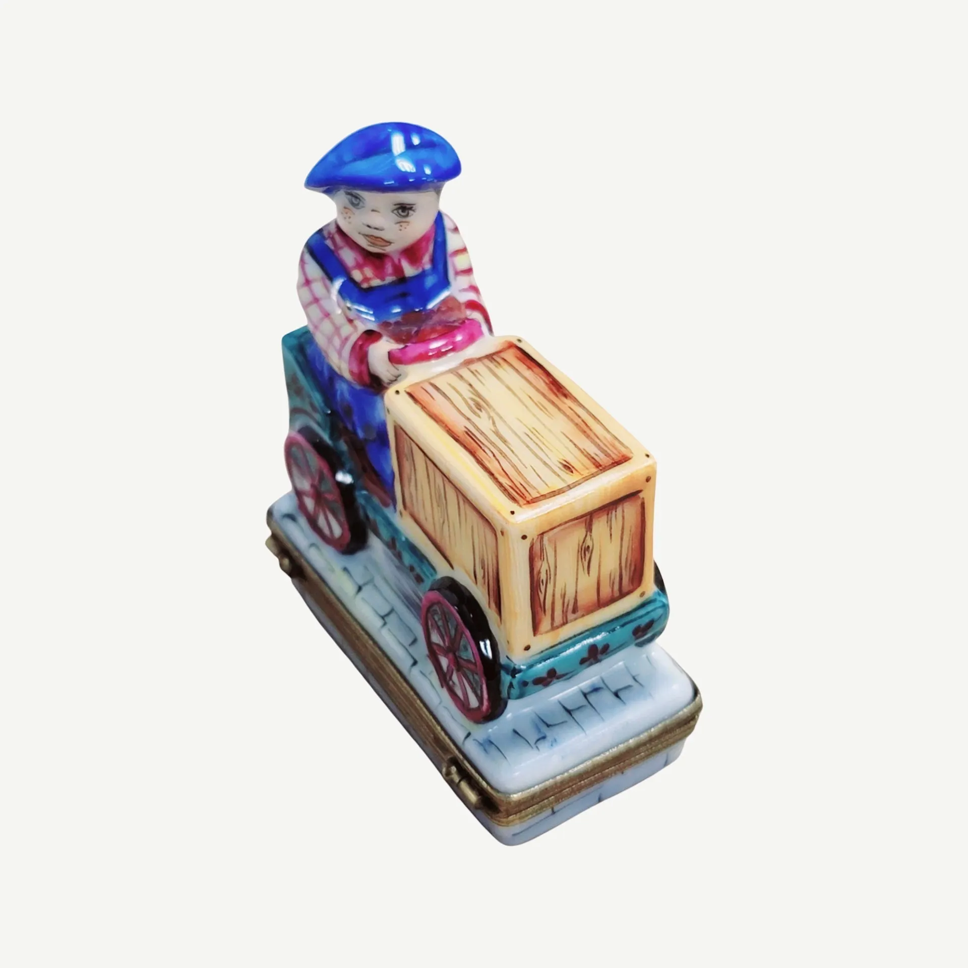 Man Boy Vendor on Cart Bike