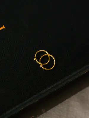 Micro Hoop in 24kt gold