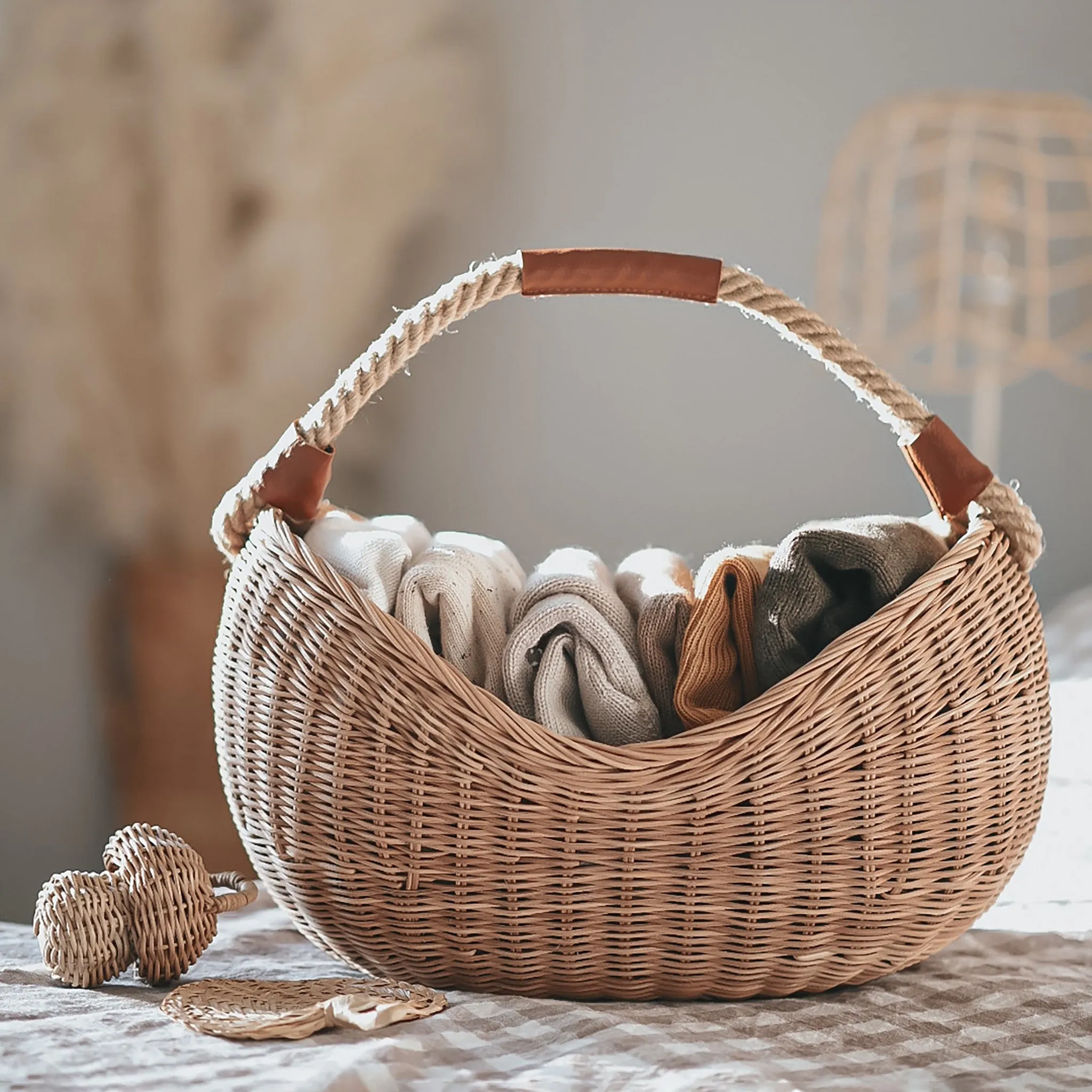 Olli Ella - Rattan Half Moon Basket