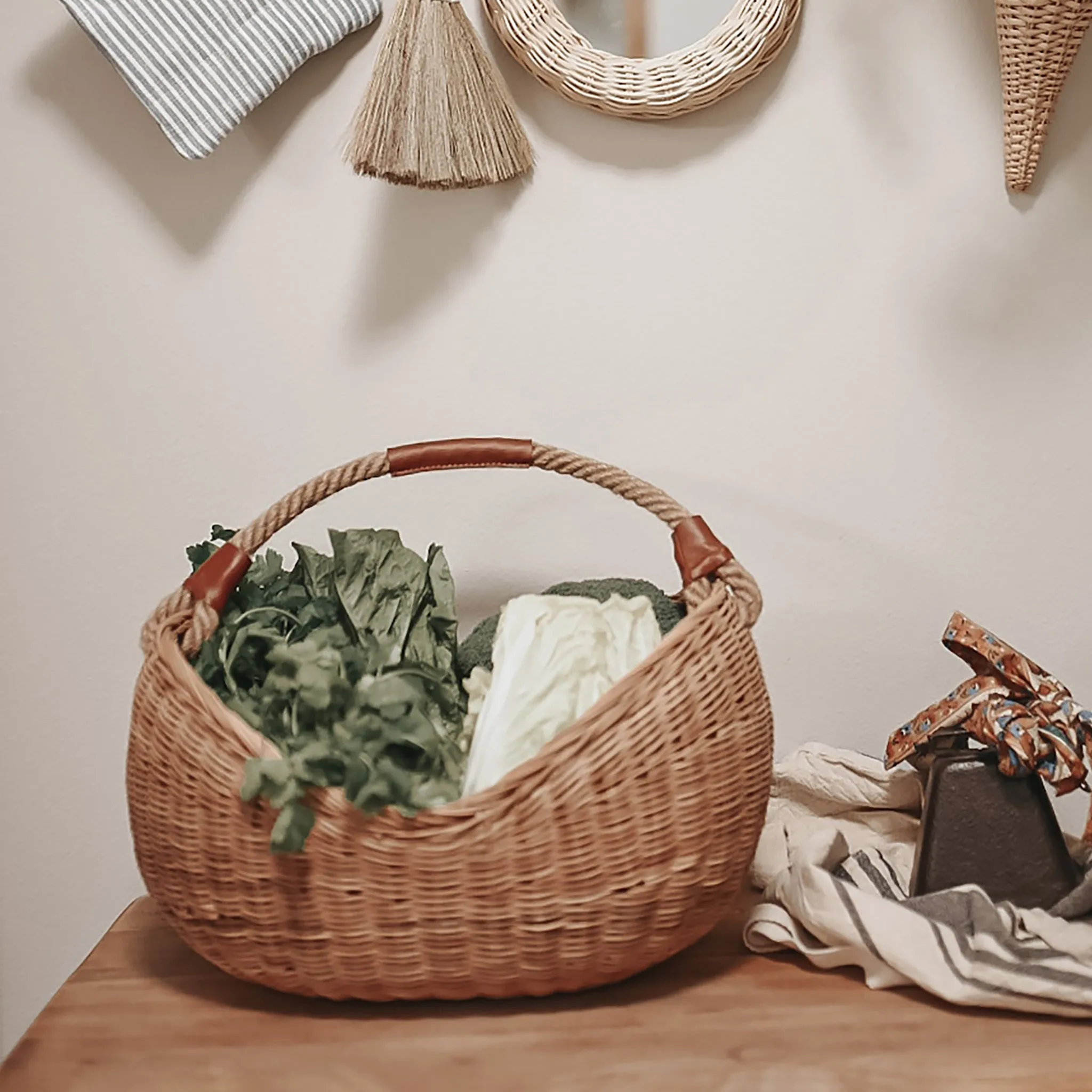 Olli Ella - Rattan Half Moon Basket