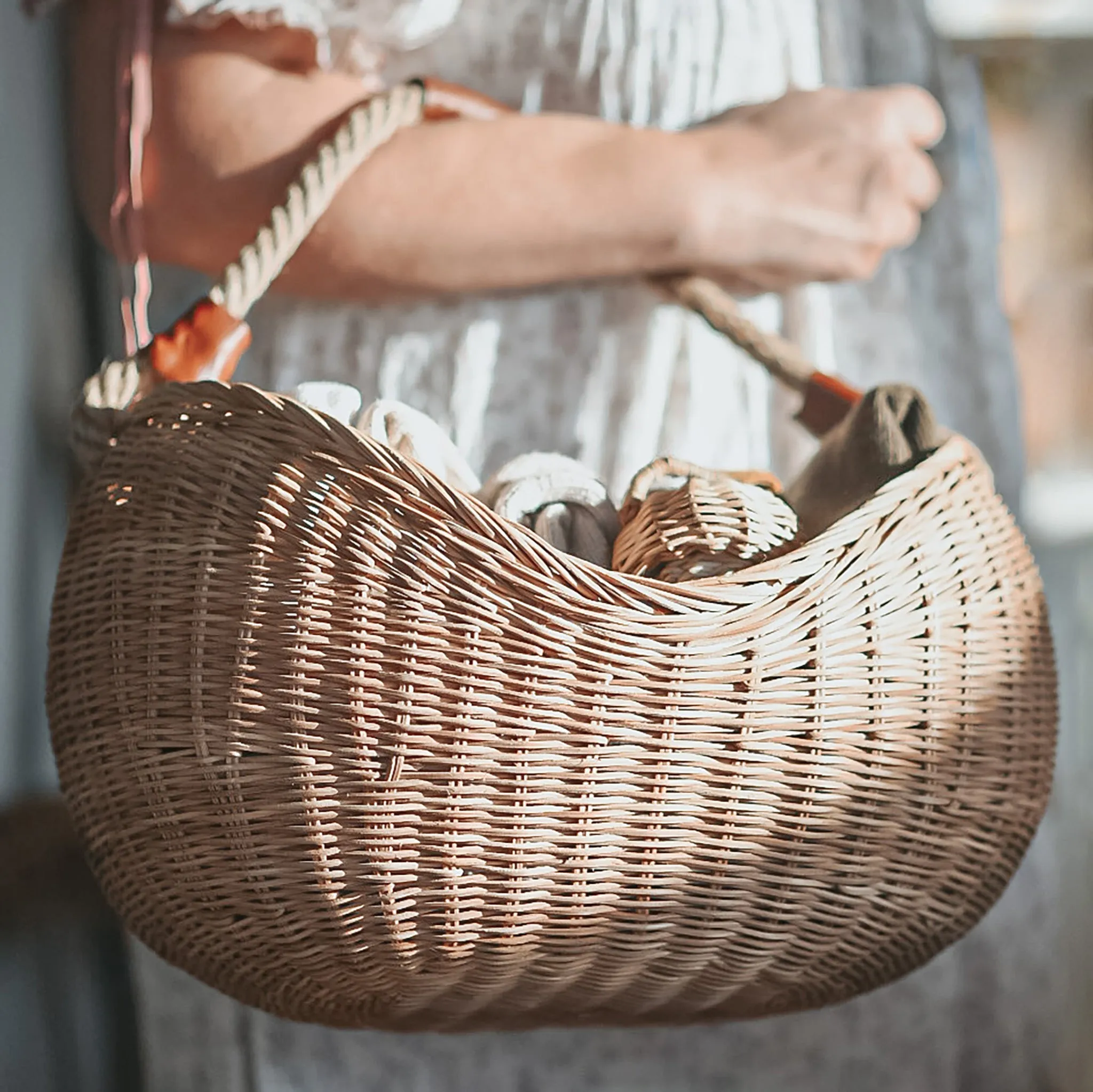 Olli Ella - Rattan Half Moon Basket
