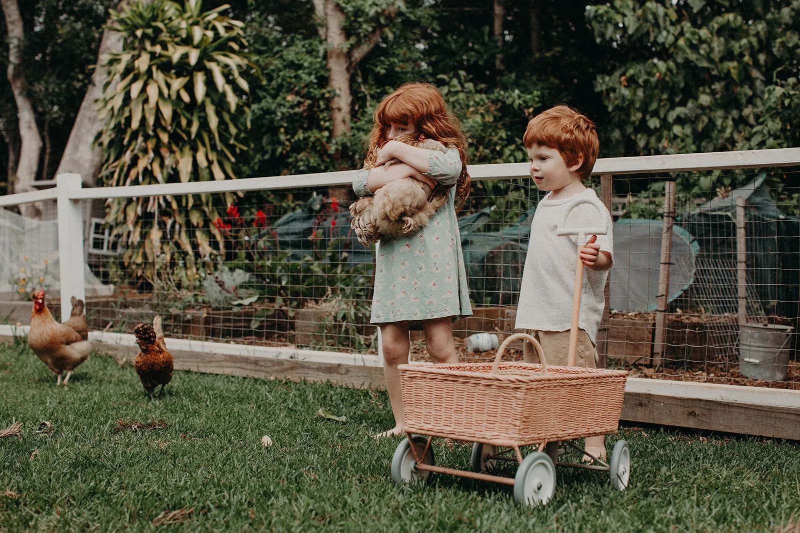 Olli Ella Rattan Wonder Wagon - Rose