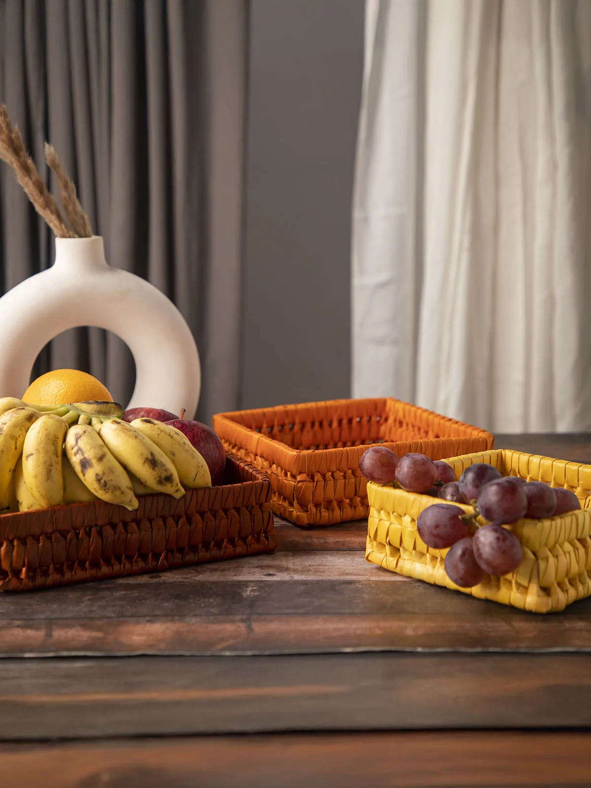 Set of 3 Square Basket - Sunset Combination