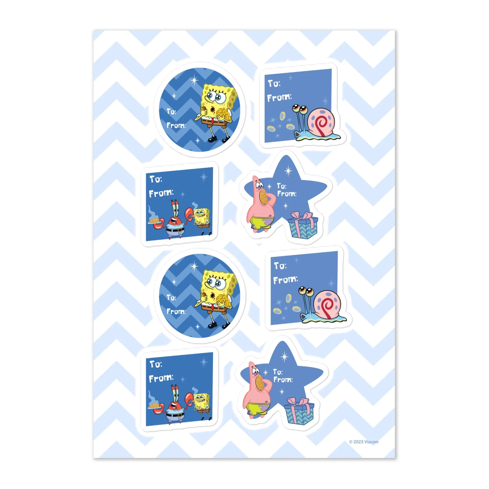 SpongeBob Hanukkah Label Sticker Sheet