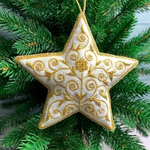 White Star Decoration - Handmade Regency Christmas Decoration
