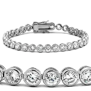 WildKlass Stainless Steel Western Bracelet Rhodium Women AAA Grade CZ Clear
